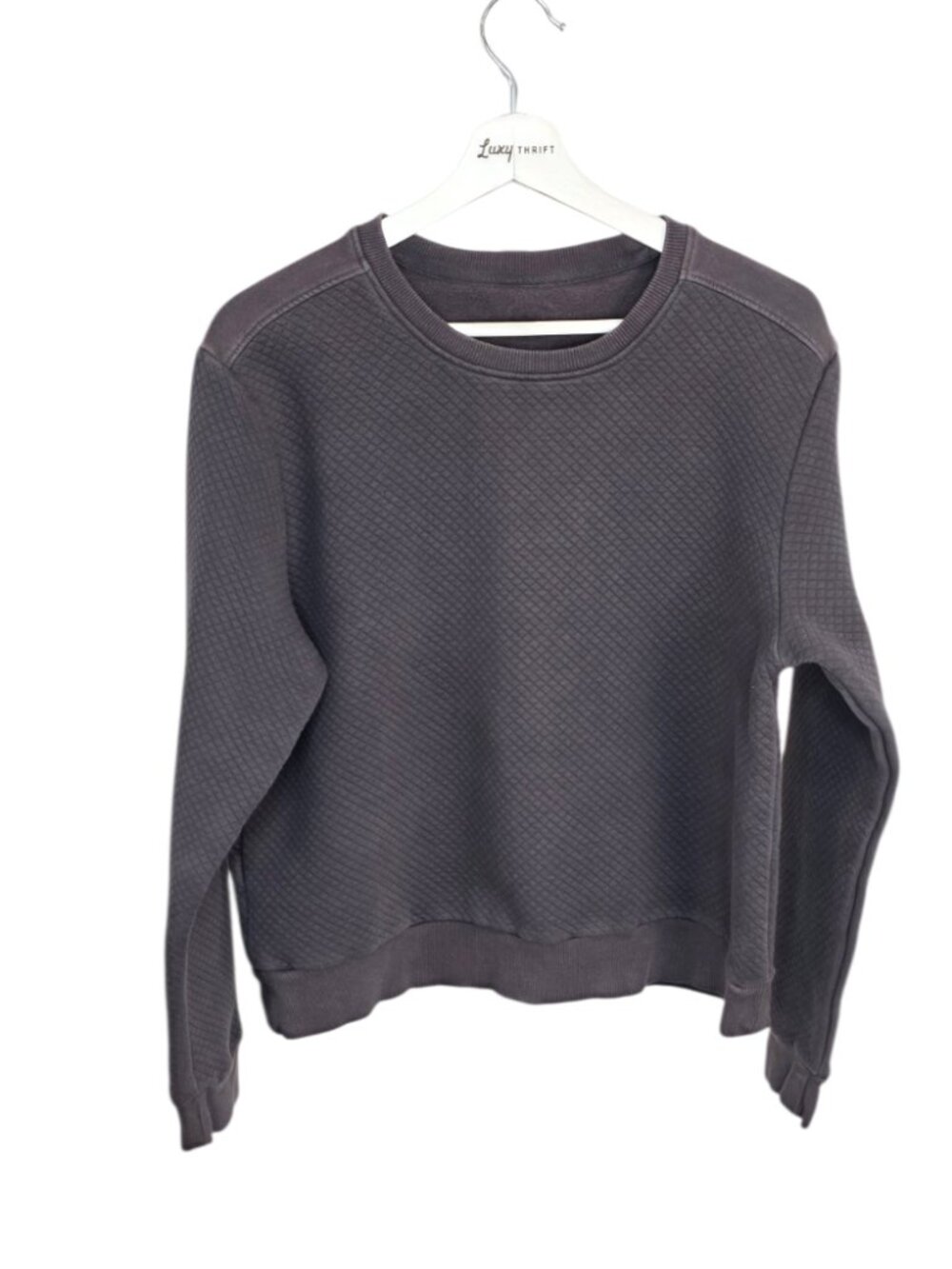 Born Primitive Waffle Sweater Long Sleeve Sweatshirt, Pullover, Grey, Sz M